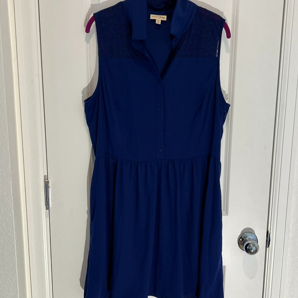 Maison Jules Sleeveless Collared Dress